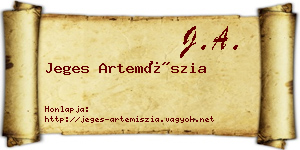 Jeges Artemíszia névjegykártya